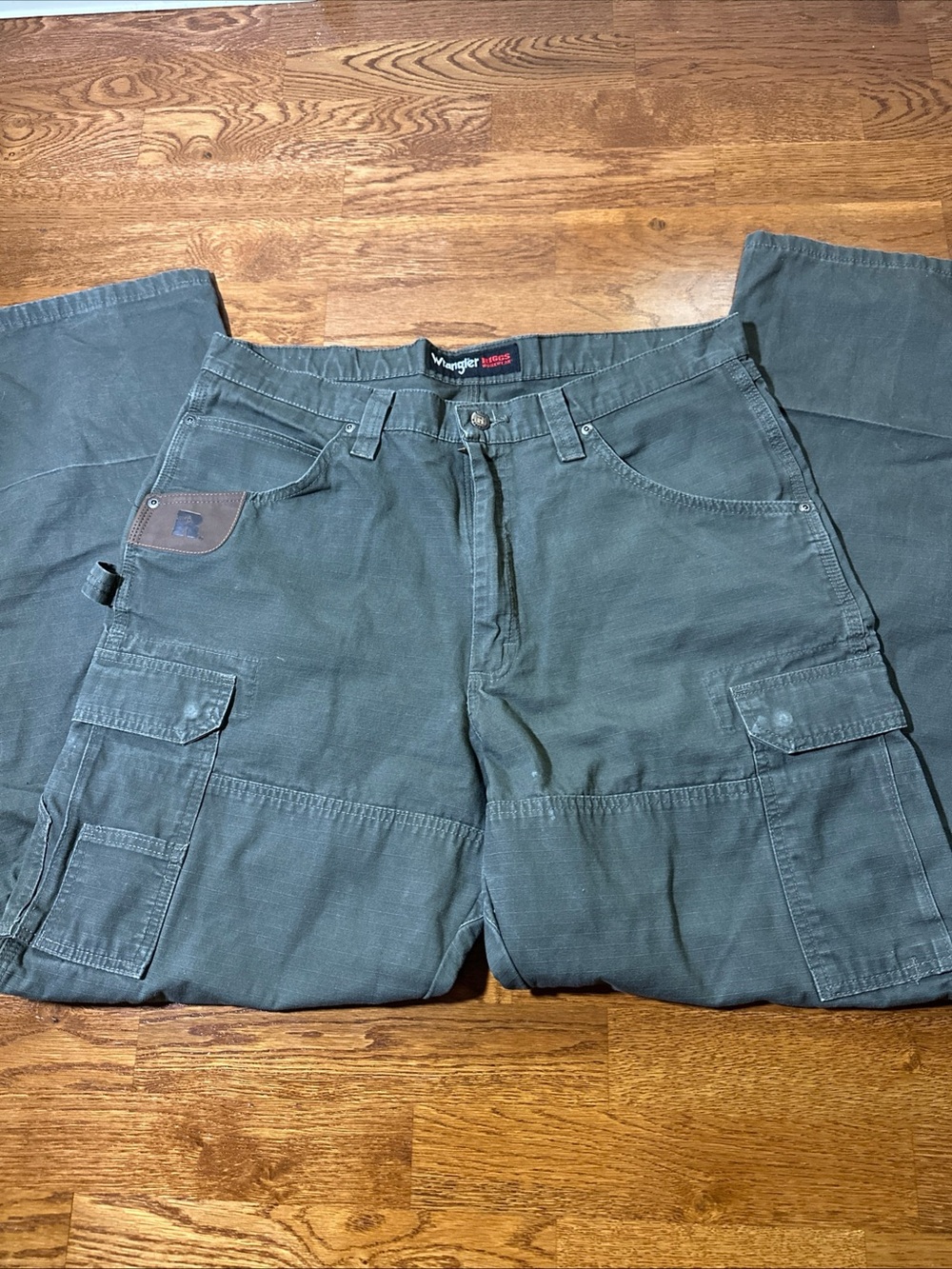 Wrangler Riggs Workwear Mens Ripstop Cargo Pants Olive Green 36x34 Work Utility
